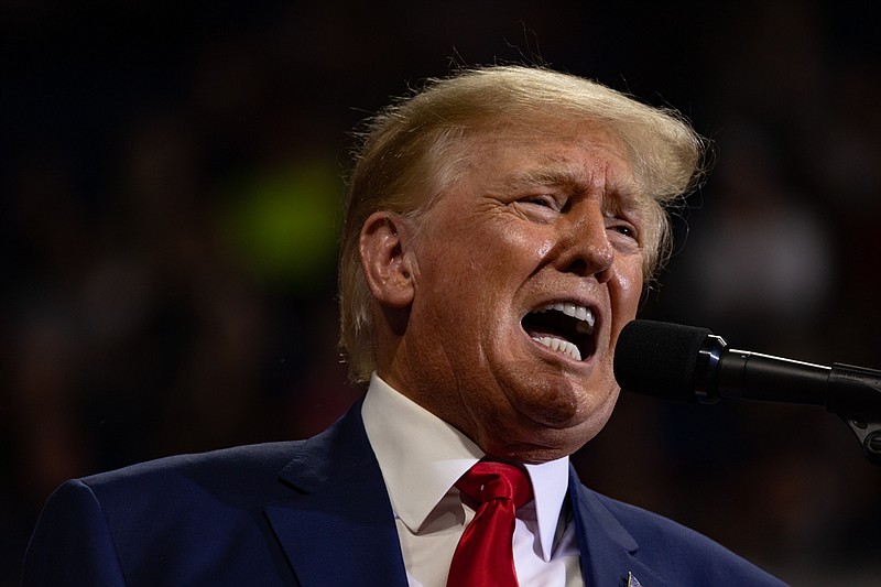 Photo / Hannah Beier/The New York Times / Former President Donald Trump speaks at a rally in Wilkes-Barre, Pa., Sept. 3, 2022.