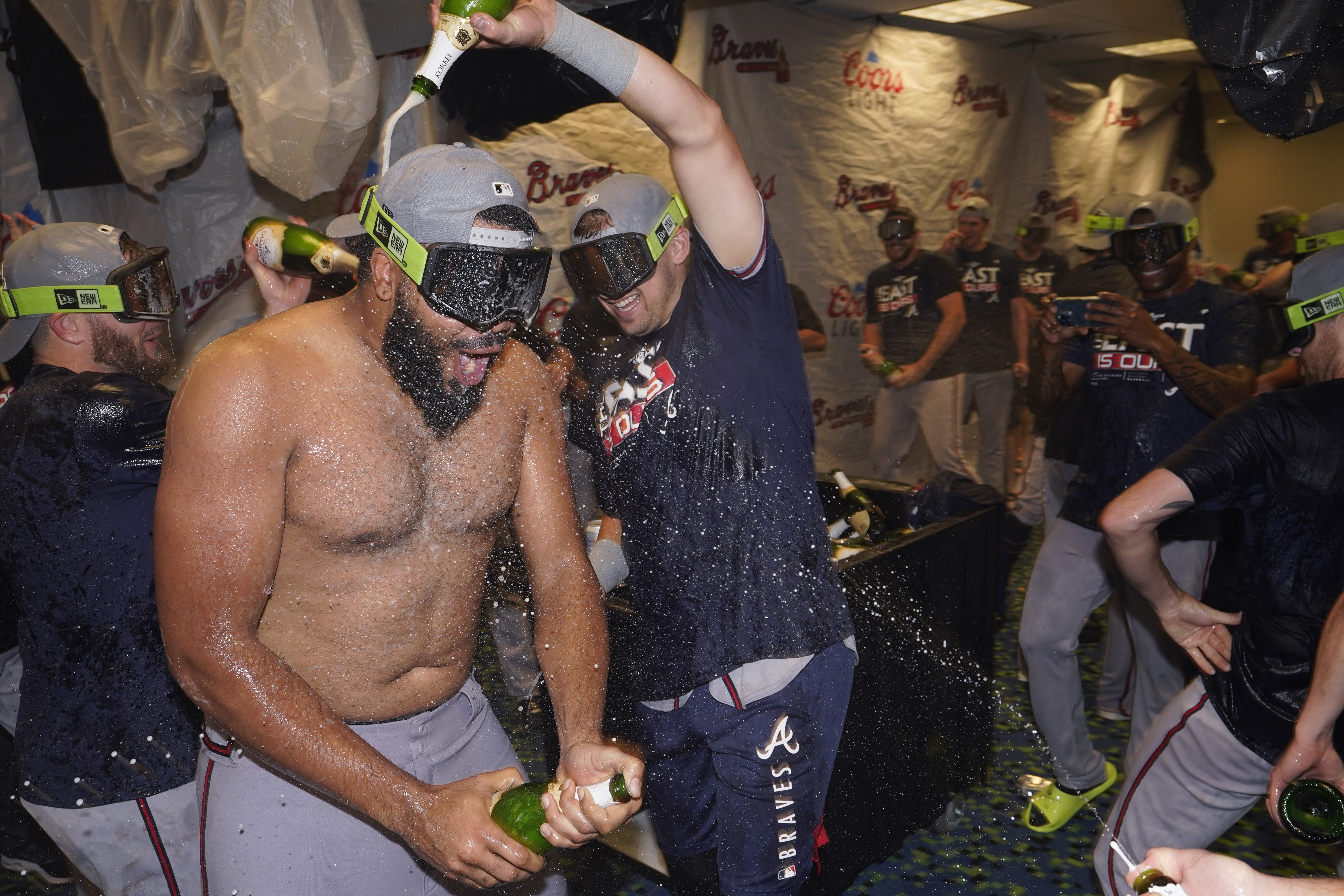 Atlanta Braves 2022 NL East Division Champions Locker Room Big And