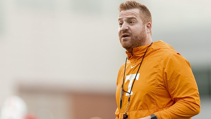 Tennessee Athletics photo / Tennessee second-year offensive coordinator Alex Golesh helped oversee the Volunteers rack up 567 total yards in last Saturday’s 52-49 upset of Alabama.