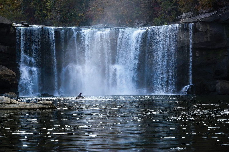 Photo by Greg Davis / Cumberland Falls, located in Corbin, is the largest waterfall in Kentucky.