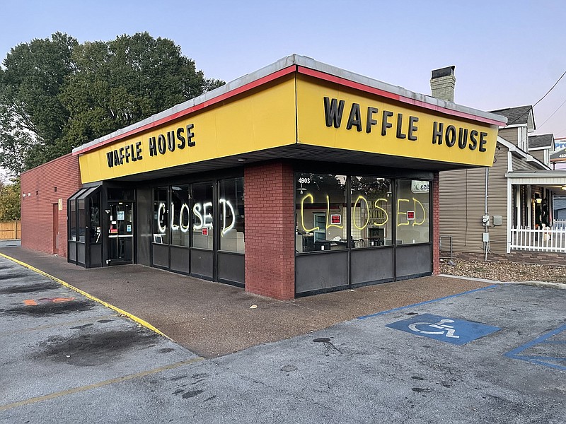 Photo by Dave Flessner / The Waffle House at Brainerd and Moore Roads, seen here on Wednesday, will be torn down and replaced with an entirely new Waffle House. It was first built in 1979.