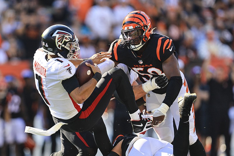 Joe Burrow throws for 345 yards during Bengals-Falcons first half