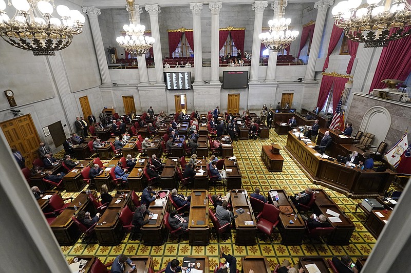 AP file photo / The Tennessee House of Representatives is shown on Oct. 27, 2021, in Nashville. The state has four new constitutional amendments on the Nov. 8 ballot.