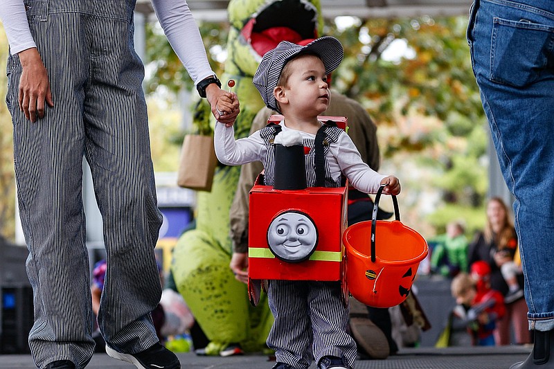 Staff file photo / Jackson Sanchez, 2, participates in the costume parade during the Haunted Market at First Tennessee Pavilion on Oct. 31, 2021. The annual event at Chattanooga Market returns Sunday, Oct. 30.
