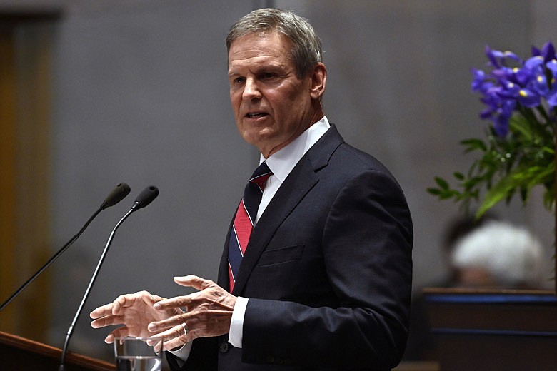 AP Photo/Mark Zaleski / Tennessee Gov. Bill Lee delivers his State of the State address in the House chamber on Monday, Jan. 31, 2022, in Nashville.