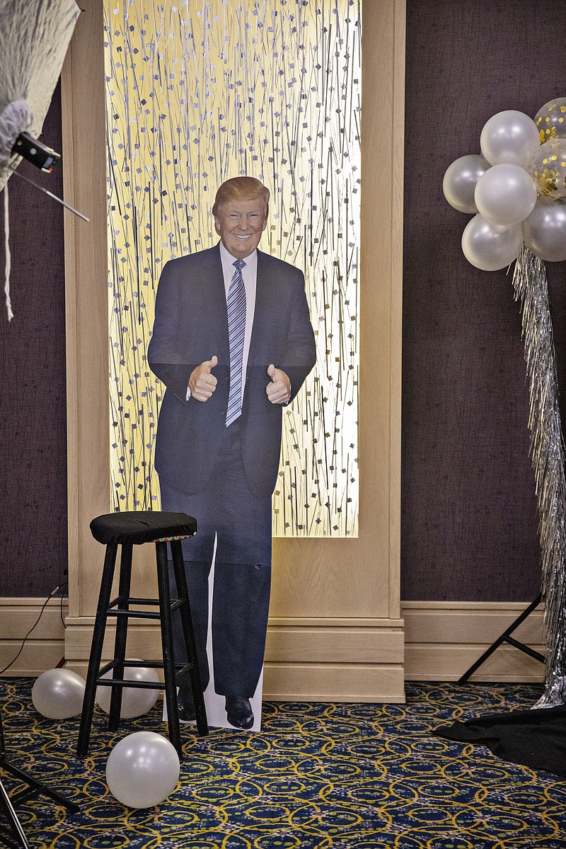 File photo by Kim Raff/The New York Times / A cardboard cutout of former President Trump is shown at a fundraiser event in Rock Springs, Wyo., on Feb. 5, 2022. “If you look at some of the most competitive races, the awfulness of the Republican nominee is thanks in good part to Trumpian support,” writes New York Times columnist Gail Collins.