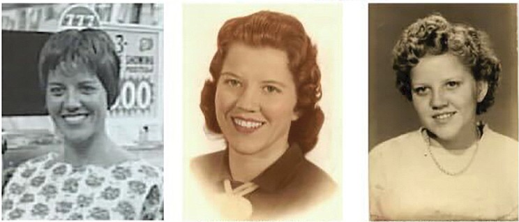 Ruth Marie Terry of Tennessee is shown here in three separate images used by the FBI for a 1974 poster seeking information on her death. (FBI via AP)