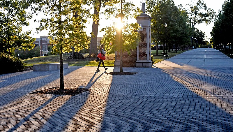 Staff Photo by Robin Rudd /  The University of Tennessee at Chattanooga campus is seen on Oct. 4, 2022. Antisemitic flyers posted around UTC have unnerved the small Jewish community on campus.