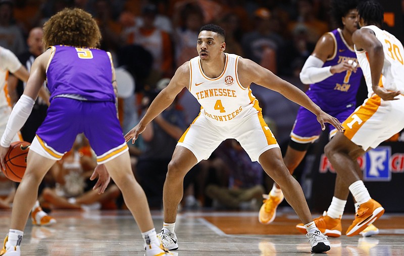 Tennessee Athletics photo / Tennessee graduate transfer guard Tyreke Key led the Volunteers with 17 points during Monday night’s 75-43 rout of Tennessee Tech, and he helped force the Golden Eagles into 22 turnovers.