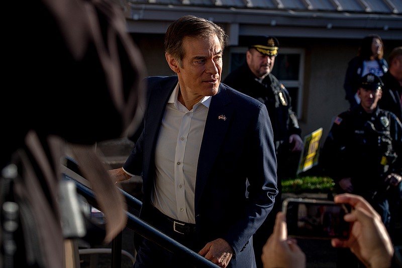 Photo by Hilary Swift/The New York Times / Dr. Mehmet Oz, the Republican candidate for the Senate, outside the polling place where he cast his ballot in Huntingdon Valley, Pa., on Tuesday, Nov. 8, 2022. By reinventing his Senate campaign after a stroke, Democrat John Fetterman ended up connecting with voters who responded to his saga of loss and comeback.