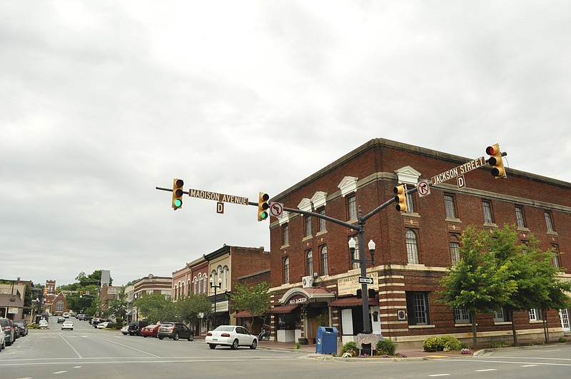 Staff Photo / Jackson Street in downtown Athens, Tenn., is seen on May 31, 2012.