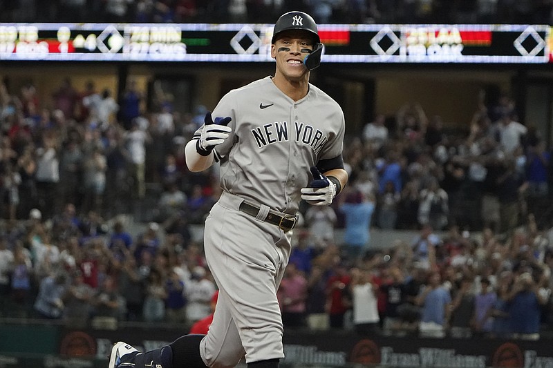 AP file photo by LM Otero / Aaron Judge, who broke the American League single-season home run record by hitting 62 this year for the New York Yankees, is the AL MVP for 2022.