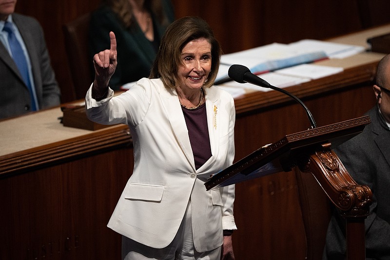 Photo/Erin Schaff/The New York Times / House Speaker Nancy Pelosi, D-Calif., announces that she will be stepping down from her leadership position on Capitol Hill in Washington on Thursday, Nov. 17, 2022.