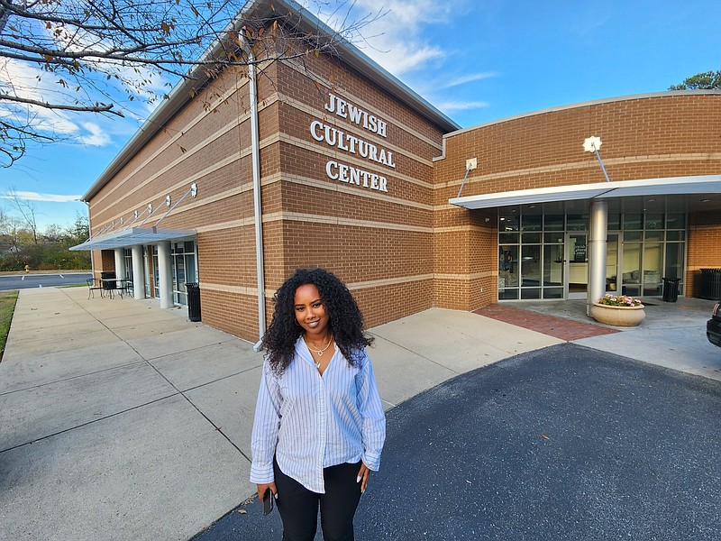 Staff Photo by Andrew Schwartz / Adva Kasay stands for a portrait outside the Jewish Federation of Greater Chattanooga on Monday. She arrived from Israel late this summer to serve as a Shlicha — a kind of cultural emissary.