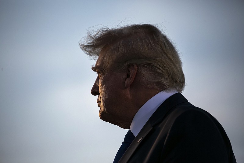File photo/Maddie McGarvey/The New York Times / Former President Donald Trump speaks at a rally in Delaware, Ohio, on Saturday, April 23, 2022.
