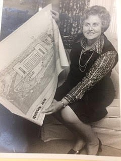 Archive photo from Chattanooga Public Library / Joy Walker, wife of former Chattanooga Mayor Robert Kirk Walker and an active civic volunteer, helped organize events and programming for the new new Miller Park in downtown Chattanooga.