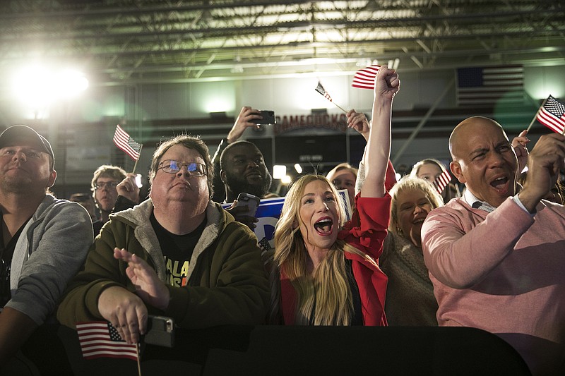 File photo/Maddie McGarvey/The New York Times / Supporters at a rally in Columbia, S.C., cheer for Joe Biden after he won the state’s primary election on Feb. 29, 2020. Under a proposal from President Biden, South Carolina would be the first state to hold its primary elections in 2024.