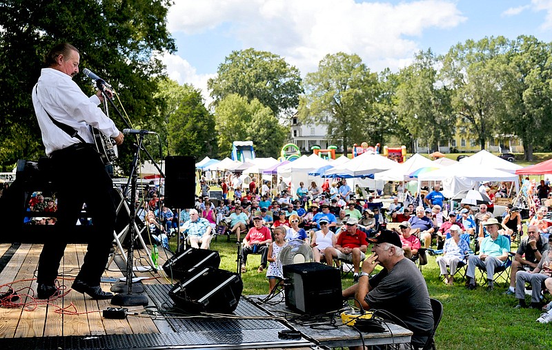 Staff photo by Robin Rudd / James Rogers performs in Fort Oglethorpe, Ga., during a the city's annual Labor Day at the Post on Sept. 3, 2018. Rogers, a Fort Oglethorpe native, will perform his annual "Home for the Holidays" concert Dec. 22 at the Colonnade in Ringgold, Ga.