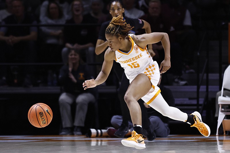 AP file photo by Wade Payne / Jasmine Powell had seven points, five assists, four rebounds and a steal to help Tennessee to a 99-64 home win against UCF on Wednesday night.