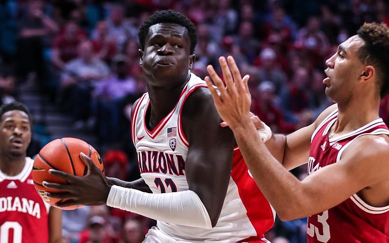 Arizona Athletics photo by Mike Christy / Arizona redshirt junior center Oumar Ballo, a 7-foot, 260-pounder from Mali in western Africa, is averaging 18.1 points and making 74.7% of his field-goal attempts entering Saturday night’s game against visiting Tennessee.