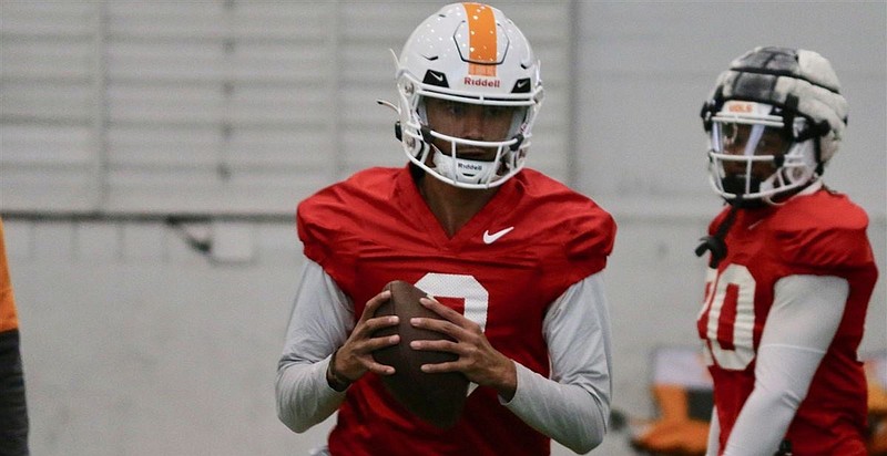 Photo courtesy of 247Sports.com / Tennessee midyear enrollee Nico Iamaleava, a five-star quarterback from Downey, California, is taking part in Orange Bowl practices with the Volunteers in Knoxville.