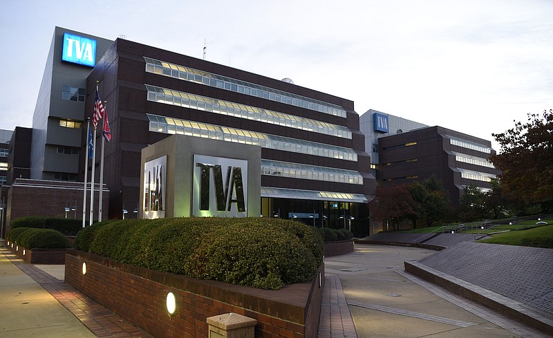 Staff file photo / The Tennessee Valley Authority building is shown in downtown Chattanooga.