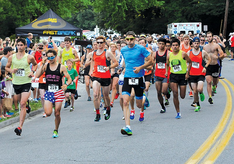 Staff file photo / Runners of all ages compete in the 2016 Chattanooga Chase, its 49th year.