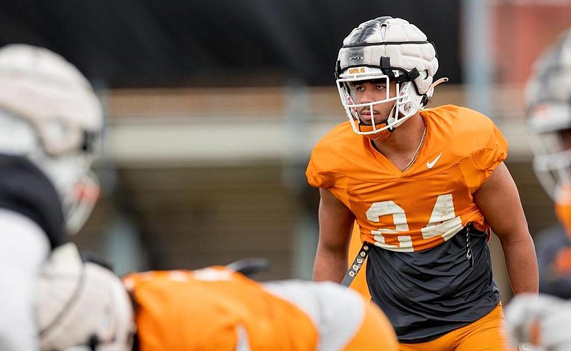 Tennessee Athletics photo / Tennessee senior linebacker Aaron Beasley, shown here during Tuesday’s practice at Barry University, is confident the Volunteers can overcome the loss of fellow linebacker Jeremy Banks, who has opted out of Friday night’s Orange Bowl.