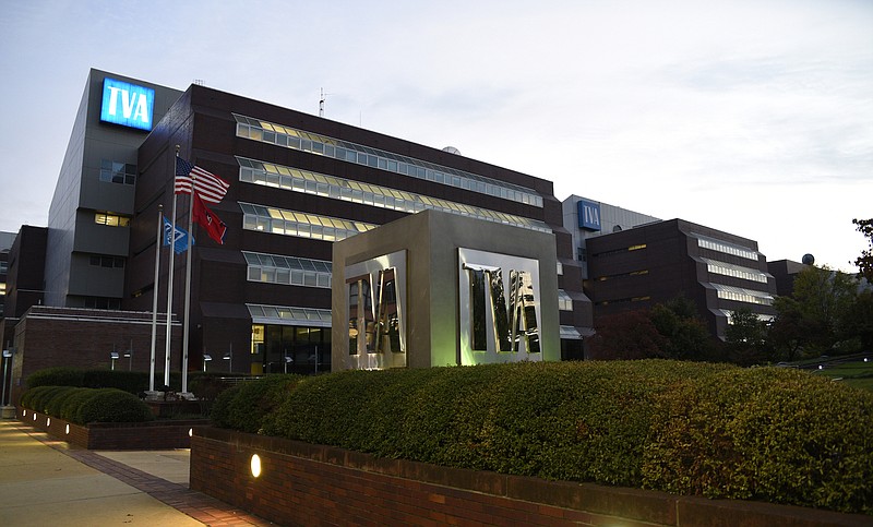 Staff file photo / The Tennessee Valley Authority building is shown in downtown Chattanooga.