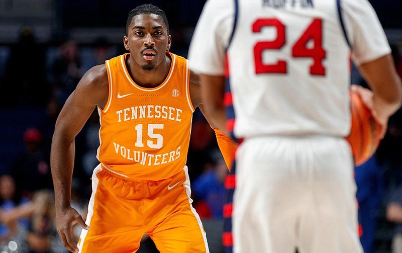 Tennessee Athletics photo / Tennessee sophomore guard Jahmai Mashack is eager to turn in another stellar defensive effort Tuesday night when the No. 8 Volunteers host Mississippi State.