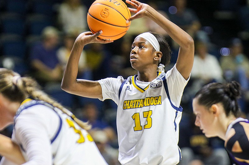 Staff file photo by Olivia Ross / UTC's Yazz Wazeerud-Din scored 19 points Thursday night as the Mocs won 53-50 at East Tennessee State in a SoCon opener.