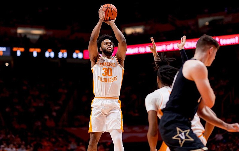 Tennessee Athletics photo / Tennessee senior guard Josiah-Jordan James is averaging 9.0 points per game since returning from a month-long absence.