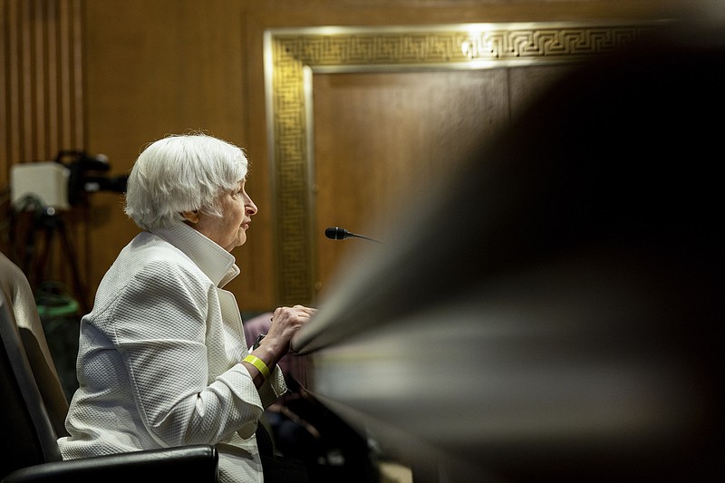 File photo/Jason Andrew/The New York Times / Treasury Secretary Janet Yellen testifies during a Congressional hearing on Capitol Hill in Washington, June 7, 2022.