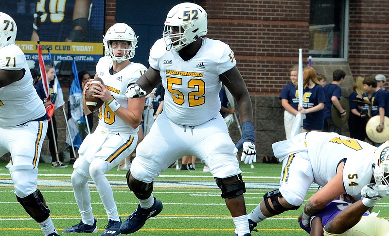 UTC Athletics photo / Former Central High School and University of Tennessee at Chattanooga offensive lineman McClendon Curtis will be competing in Senior Bowl practices this week leading up to Saturday afternoon’s game on the NFL Network.