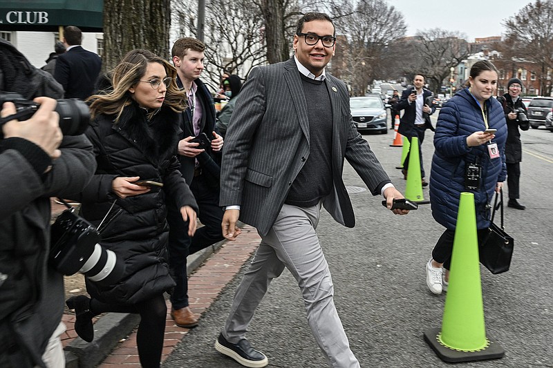 Photo/Kenny Holston/The New York Times / Rep. George Santos, R-N.Y., shown here on Capitol Hill in Washington on Jan. 25, 2023, embellished his life story to get elected.