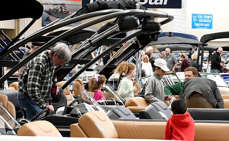 Staff File Photo by Robin Rudd /  The Chattanooga Boat Show, a showcase of 49 boating brands plus related products and services, will return to the Chattanooga Convention Center this weekend.