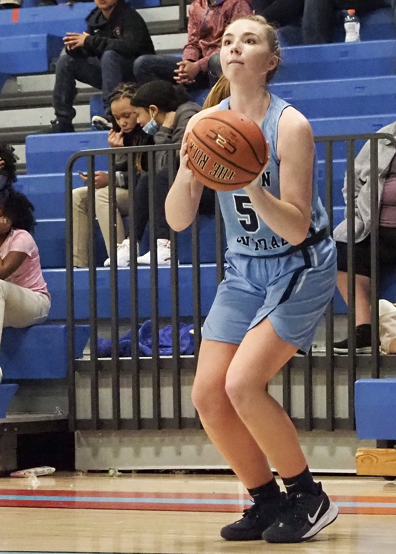 Staff photo by C.B. Schmelter / McMinn Central's Molly Masingale scored 30 points to lead her team to a 75-69 upset home win over second-ranked Bradley Central Monday night.