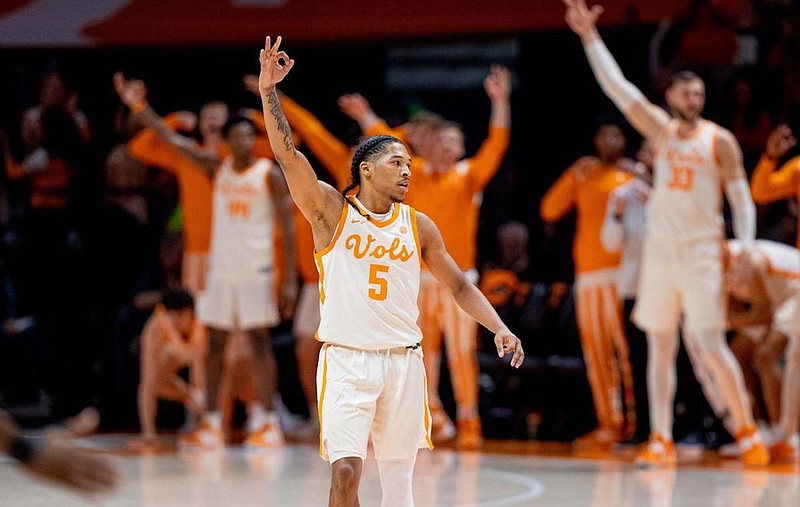 Tennessee Athletics photo / Tennessee sophomore point guard Zakai Zeigler is averaging 17.3 points and 7.8 assists in his last four games entering Wednesday night’s test at Florida.