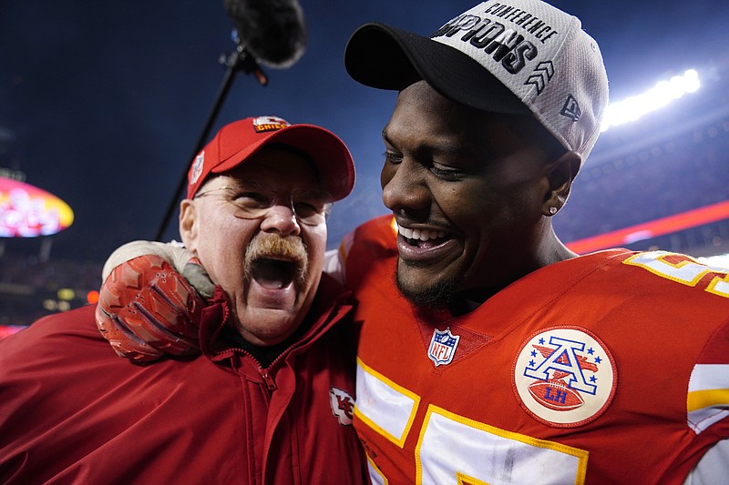 Kansas City Chiefs head coach Andy Reid during an NFL preseason football  game against the New Orleans Saints, Sunday, Aug. 13, 2023, in New Orleans.  (AP Photo/Tyler Kaufman Stock Photo - Alamy