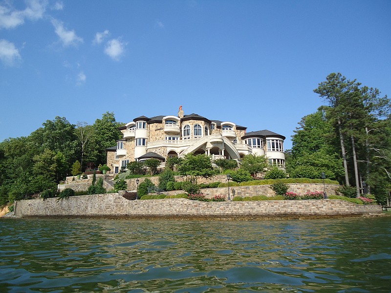 Staff Photo by Dave Flessner / The 23,000-square-foot home of Bernice Sale on the  Chickamauga Lake in Harrison includes 6 bedrooms, 6.5 baths. This photo was taken of the home in 2010.