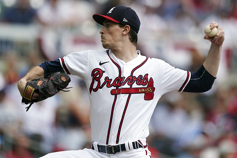 AP photo by John Bazemore / Max Fried pitches for the Atlanta Braves during an NL Division Series game against the visiting Philadelphia Phillies in October 2022.