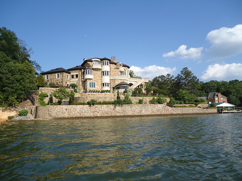 Staff Photo by Dave Flessner / Bernice Sale, owner of this 23,000-square-foot home on Chickamauga Lake, voluntarily dismissed a lawsuit Tuesday that had been filed against a California millionaire over an earlier agreement to buy the house for $17 million. The home was photographed in 2010.