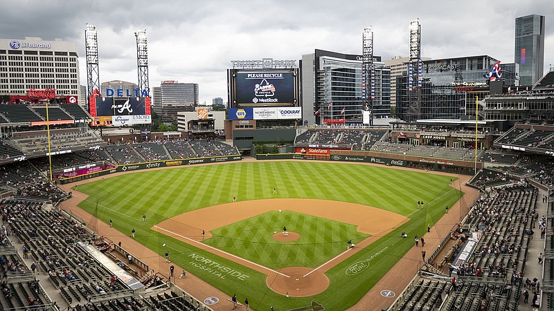 AP photo by Hakim Wright Sr. / The Atlanta Braves will have a new play-by-play voice in the broadcast booth this season. Bally Sports announced Thursday that Brandon Gaudin will succeed Chip Caray, who left last month to take over play-by-play duties with the St. Louis Cardinals.