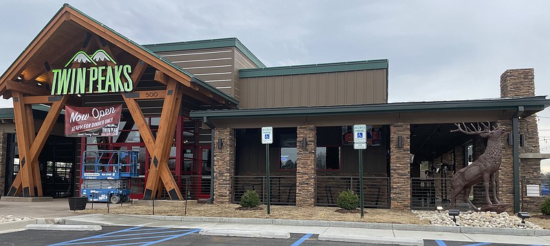 Staff Photo by Dave Flessner / The new Twin Peaks bar and restaurant, pictured Monday, opened this week in the Jordan Crossing development next to the Bass Pro Shops in East Ridge just off of Interstate 75.