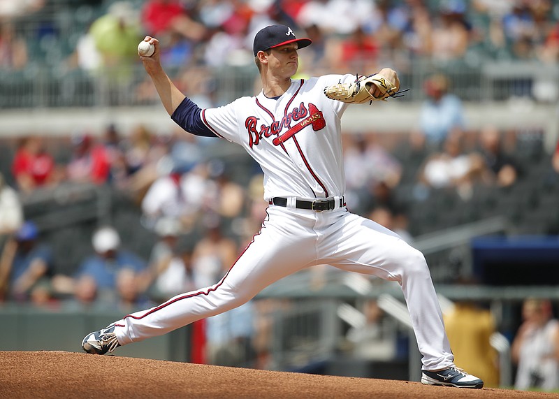 Atlanta Braves starting pitcher Michael Soroka delivers in the first inning of a baseball game against the New York Mets, Wednesday, June 13, 2018, in Atlanta. (AP Photo/Todd Kirkland)