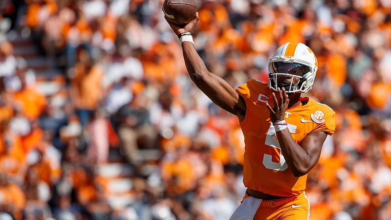 Tennessee Athletics photo by Avery Bane / Former Tennessee quarterback Hendon Hooker is considered among the top five prospects at his position entering next month's NFL draft.