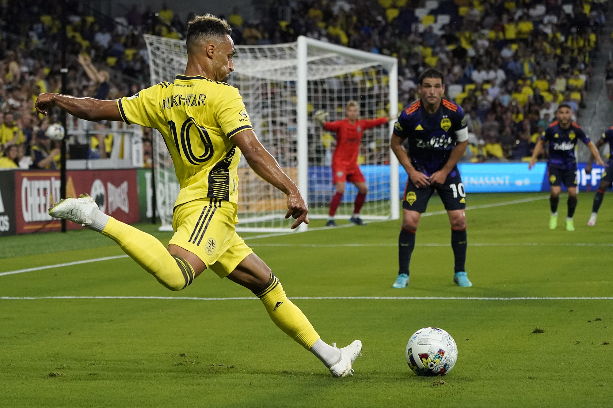 ATLANTA, GA – APRIL 23: Atlanta midfielder Thiago Almada (23) during the US  Open Cup match between Memphis 901 FC and Atlanta United FC on April 26th,  2023 at Fifth Third Bank