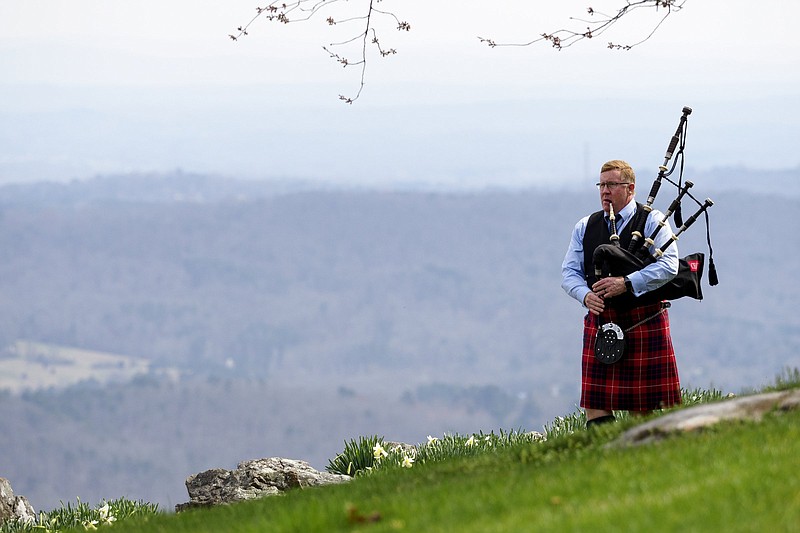 Staff file photo / A bagpiper plays during the 2021 Shamrock City event at Rock City.