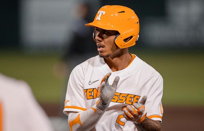 Tennessee Athletics photo / Tennessee shortstop Maui Ahuna, shown Saturday night, moved to leadoff batter Sunday afternoon and drove in four runs as the Volunteers polished off a three-game sweep of Gonzaga with a 17-9 win.