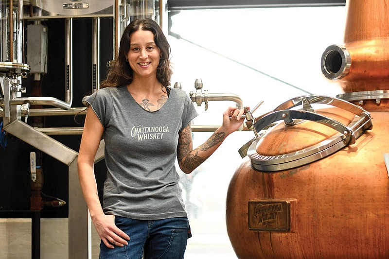 Photography by Robin Rudd / Tiana Saul, master distiller at Chattanooga Whiskey.